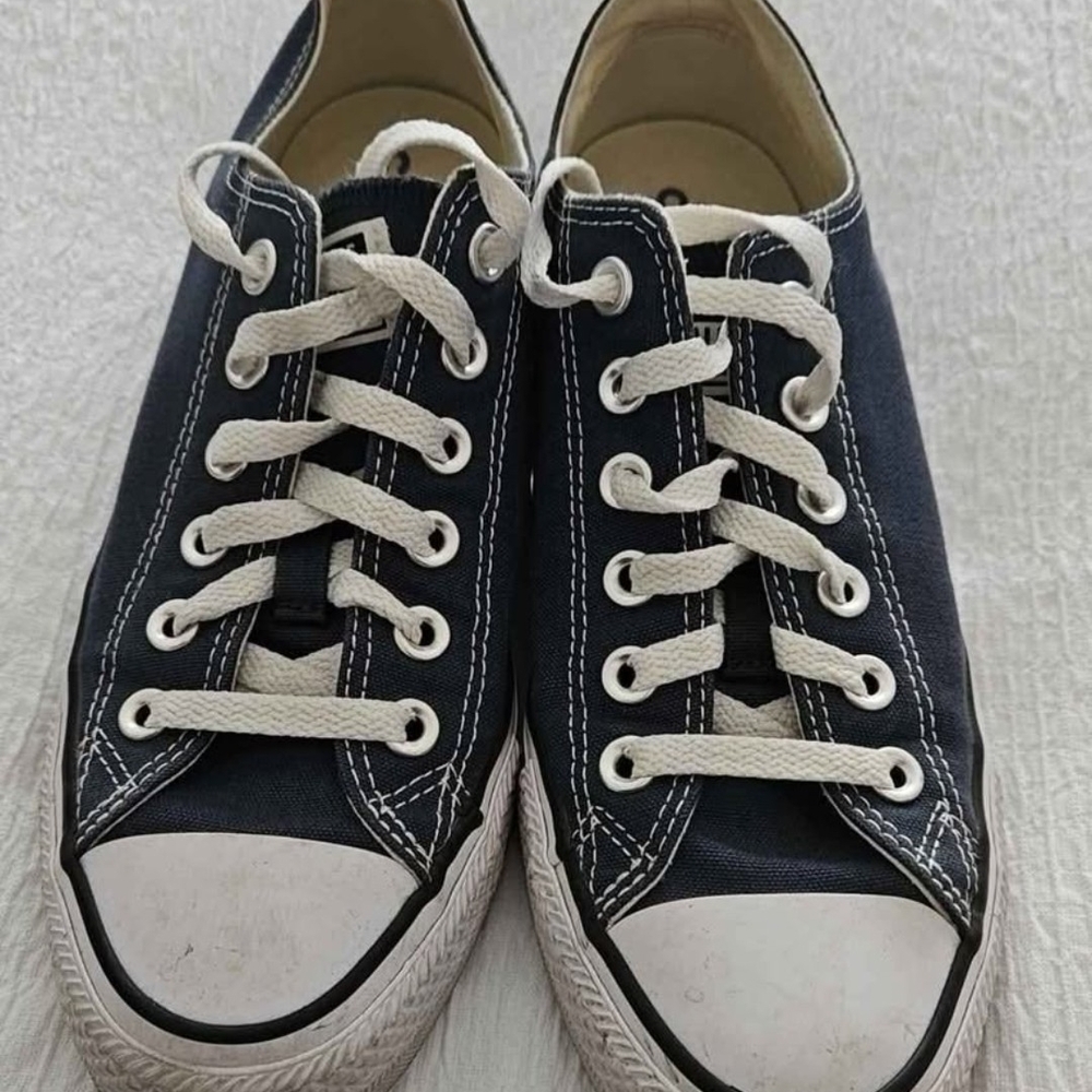 Womens Converse Navy Canvas Sneakers
